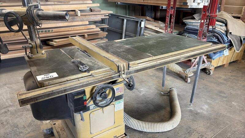 Powermatic #66, table saw, 10" blade, 3 HP, Powermatric PF-41 feeder, fence & cart