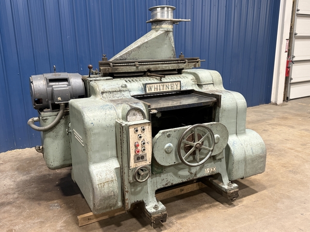 30" Whitney #S-970, Double Sided Planer, 33-98 FPM feed, 40/20 HP cutterheads