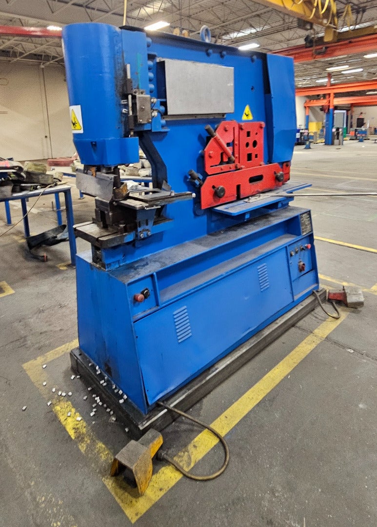 6" x 6" x 3/4" Kingsland Engineering #125XS, Hydraulic Ironworker, 125 tons, 14" throat, 3-1/8" stroke