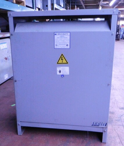 112 KVA 480 Delta Primary, 208Y/120 Secondary, EGS Hevi-Duty, 3 Phase Transformer T2H112S