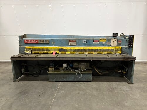 1/4" x 10' Niagara #IF-10-1/4, Mechanical Power Squaring Shear, 24 SPM, 36" back gauge, 15 HP