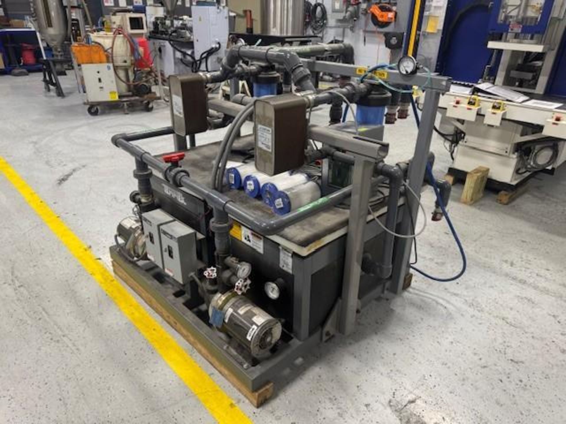 14.5 Ton, TempTek #OACS-15S-M1-1P, central water chiller, dual 3 HP process pump, 2011