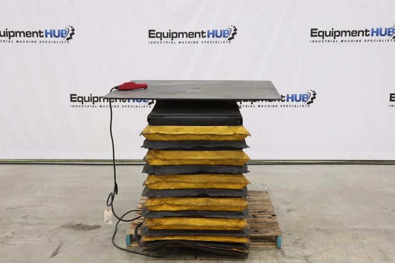 2500 lb. Autoquip, hydraulic lift table, hand Control, 11"-47" height