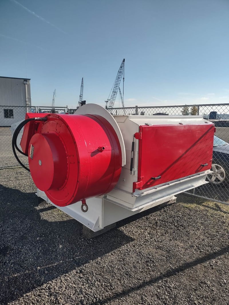 Vecoplan #RG-62/125, single sdhaft shredder, square, reversible knives, 24.4" dia. x 49.2" length rotor