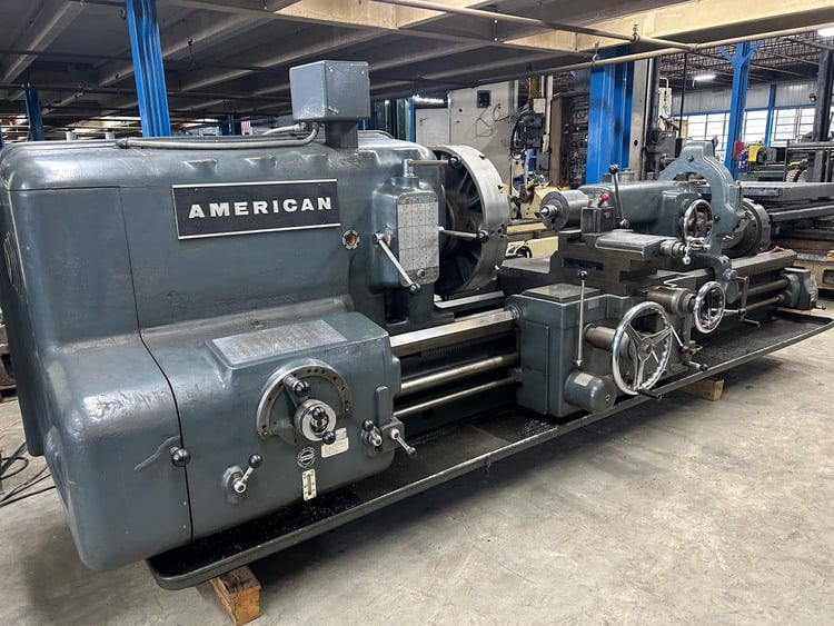 36" x 72" American Stlye G, HD engine lathe, 23.5" swing over cross slide, 4-jaw 28" chuck, steady rest, 50