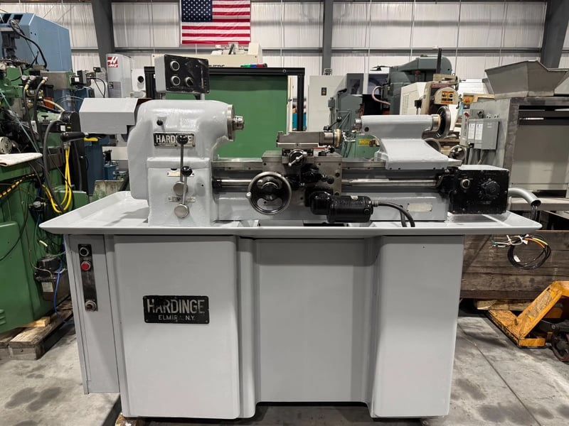 11" x 18" Hardinge #HLV-TFB, Precision Toolroom Lathe, 6" swing over cross slide, 1.25" spindle bore, 1.5 HP