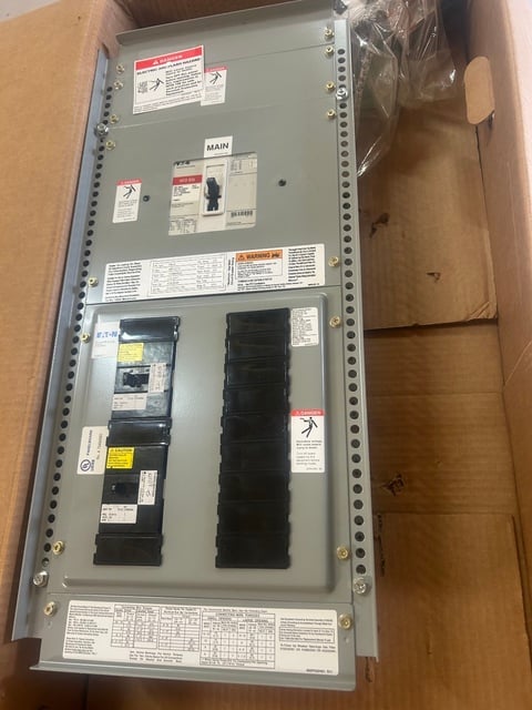 Eaton, indoor panel, 277/480 Volts, 3-phase, 4 wire
