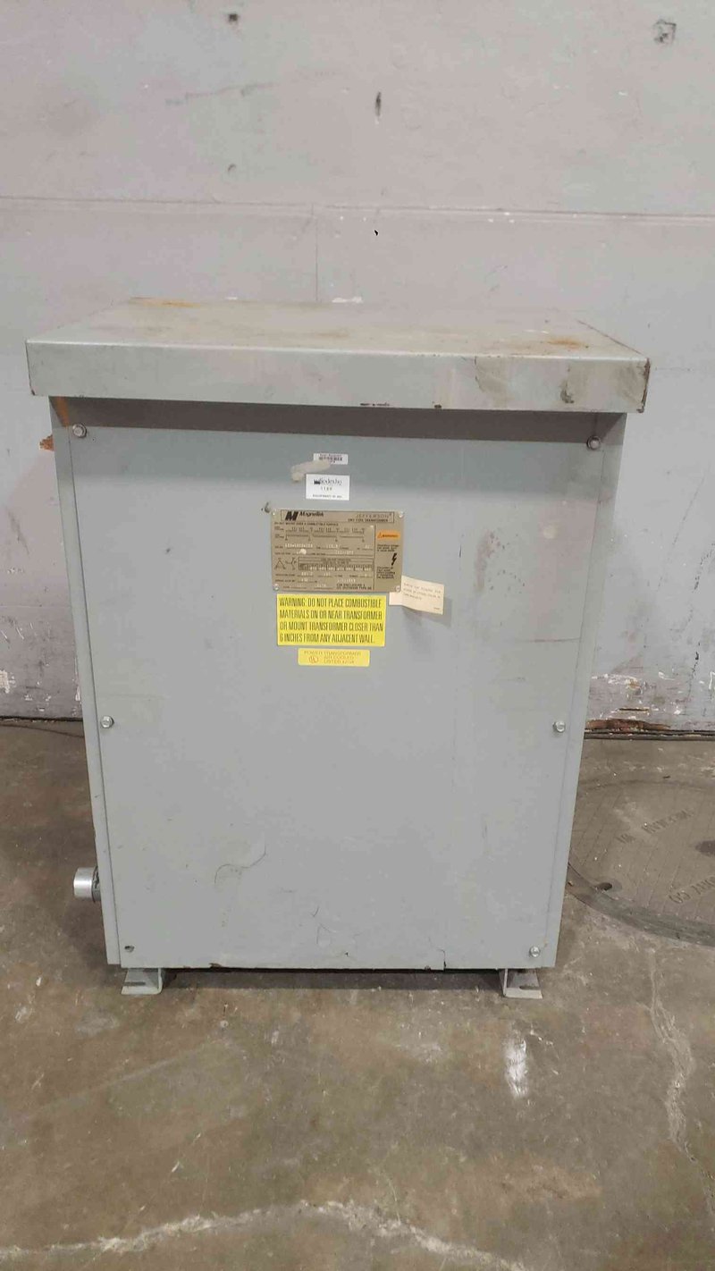 112.5 KVA, 480 Primary, 480Y/277 Secondary Magnetek #223-3255-055, Transformer, 3PH