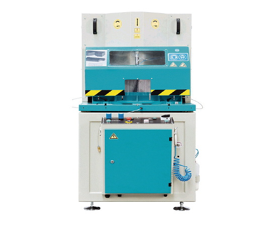 16.5" Atech #VK-420, Double Miter/Cutoff Saw, (2) 3 HP motors, (2) horizontal pneumatic clamps, 2026