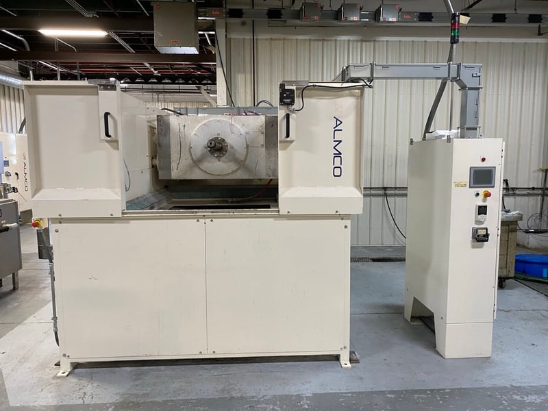 Almco #CFT-3000-1, Sutton Spindle Finisher, 30 cu.ft., 460 V., flowmeter, AB PLC, automatic lube, 2024