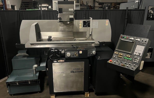 9.05" x 20" Okamoto #ACC818NC, CNC Surface Grinder, Fanuc 0iTD, electromagnetic chuck