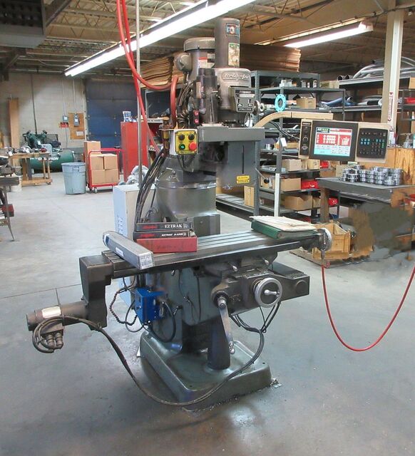 Bridgeport #Series-I, vertical mill, 9" x48" tbl., 2 HP VS head, 33.5" X, 12" Y, 14" Z, 60-4200 RPM, R-8