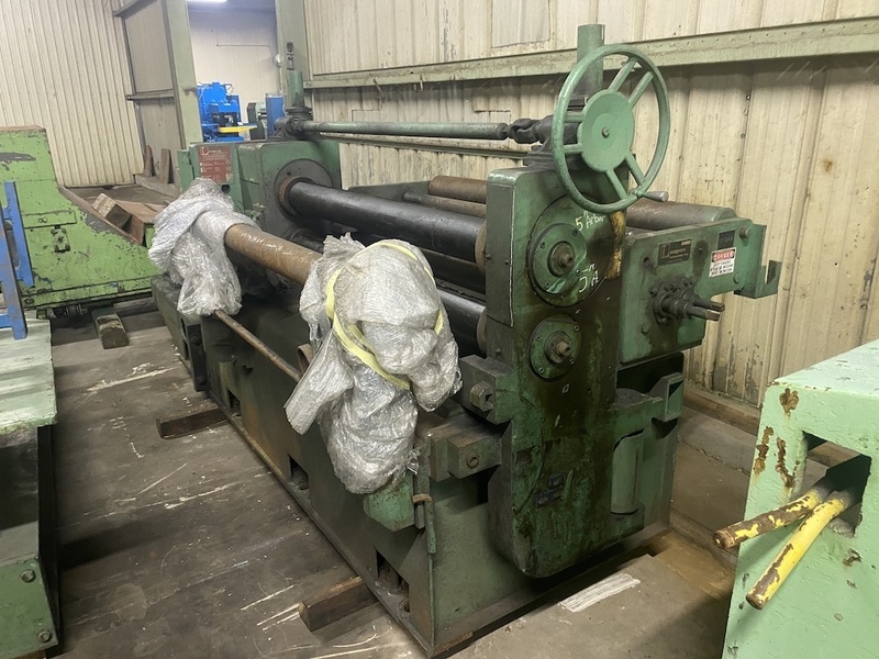 54" x 5" Loopco slittling head, 41.5" pass line, swing head design, entry pinch rolls