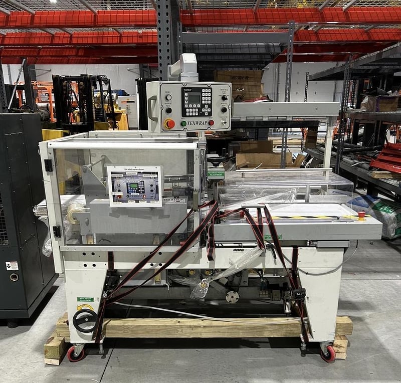 Texwrap #2219, Shrink Wrap System, 19" L x 15.5" width x 7" H max. package size, 50 pkgs/minute, 80 psi, 240