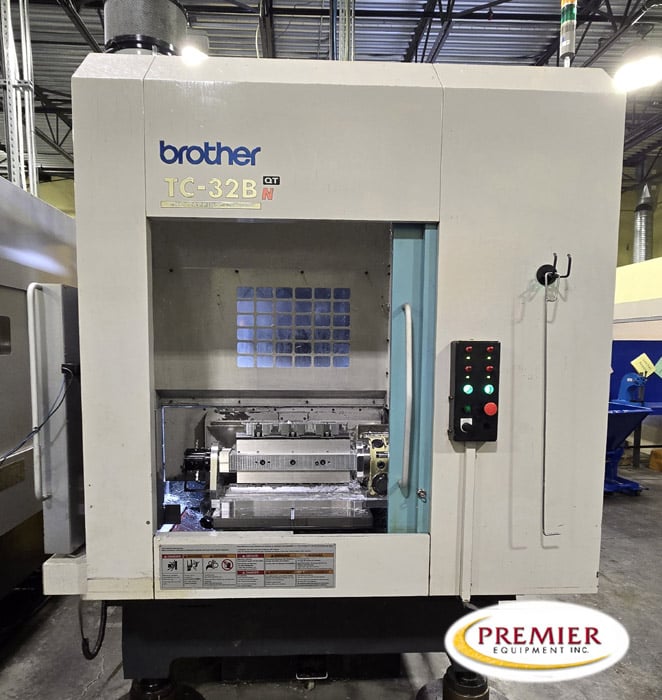 Brother #TC-32BN-QT, CNC drill & tap with 2-face pallet changer, CNC-B00 Control, 21.7" X, 15.7" Y, 16.3" Z
