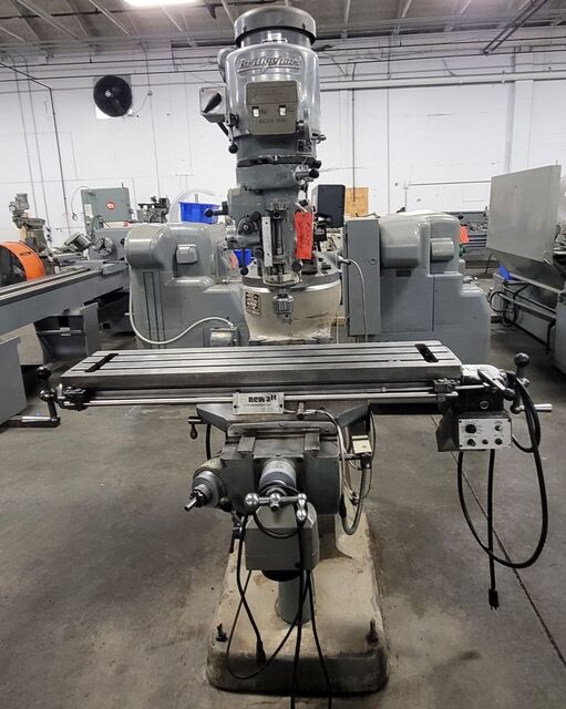 Bridgeport #Series-I, vertical mill, 9" x42" tbl., 2 HP head, 60-4200 RPM, R8, PF, Newall Sapphire 2-Axis