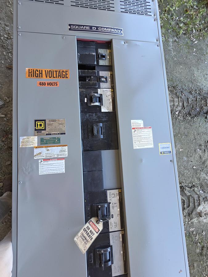 2000 Amps, Square D, Deadfront Switchboard, I-Line breaker system, MLO, 480 Volts, 3 phase