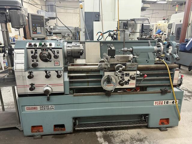 16" x 40" Acra Turn, engine lathe, 10" 3-jaw chuck, digital read out, Aloris tool post holder, tailstock