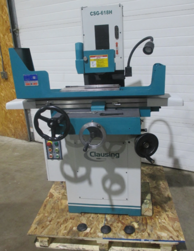 7" x 20" Clausing #CSG-618H, manual surface grinder, 6" x 18" permanent magnetic chuck, 2019