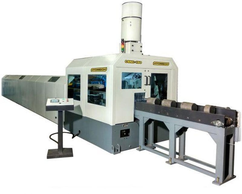 1.18" x 6" Hyd-Mech #CSNC-150, carbide circular saw, 40 HP, Mitsubishi PLC