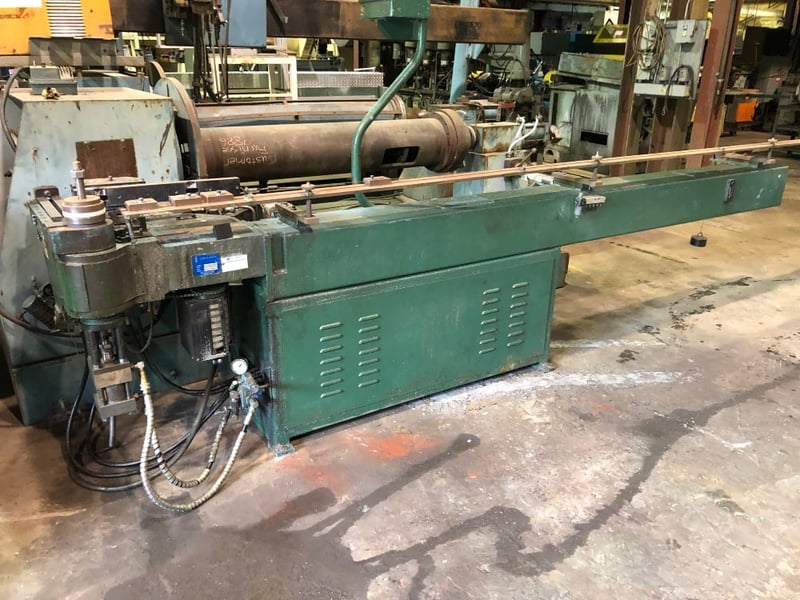 2" Clark & Lewis #CL200, Horizontal Tube Bender, Split Die Actuator, Pedestal Mounted Controls, 1977, Tag
