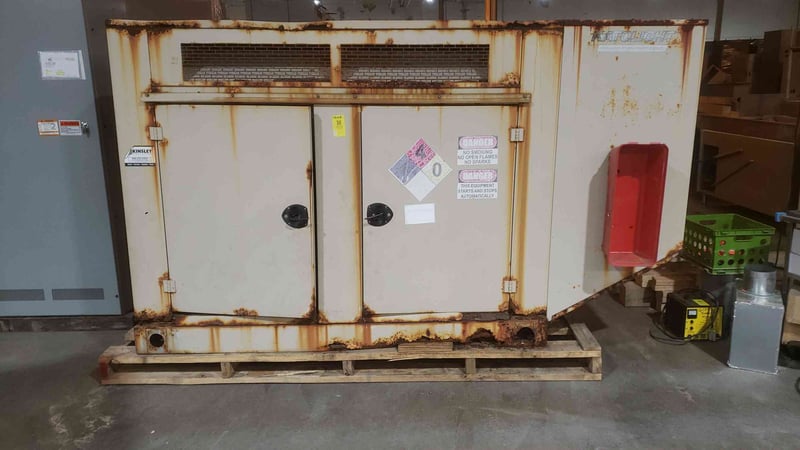 60 KW Onsite MTU #NL60PG6, NG/LP Gen, 120/208, 208A, 1800 RPM, 3PH, 570.8 Hrs, AS IS