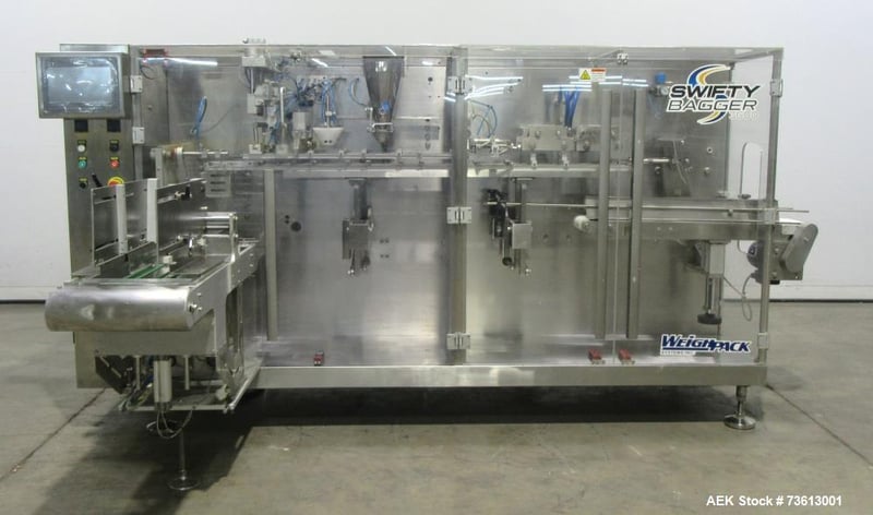 Weighpack Systems #Swifty-3600, Bagging Machine, Horizontal Pouch Filler Sealer, 45 BPM, 8" x 20" pouches