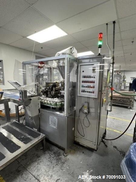 Norden #NM700HA, Automatic Hot Air Plastic Tube Filler, 70 TPM, 10-50mm diameter x 50-250mm L, Stainless