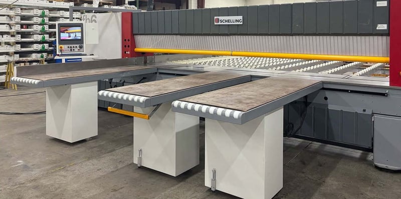 Schelling #FH6-430, Front Load Panel Saw, 36 HP, 19-492 FPM,