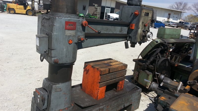 2.7' -12" Wilton #1248, Radial arm drill, 1750 RPM, 3 HP