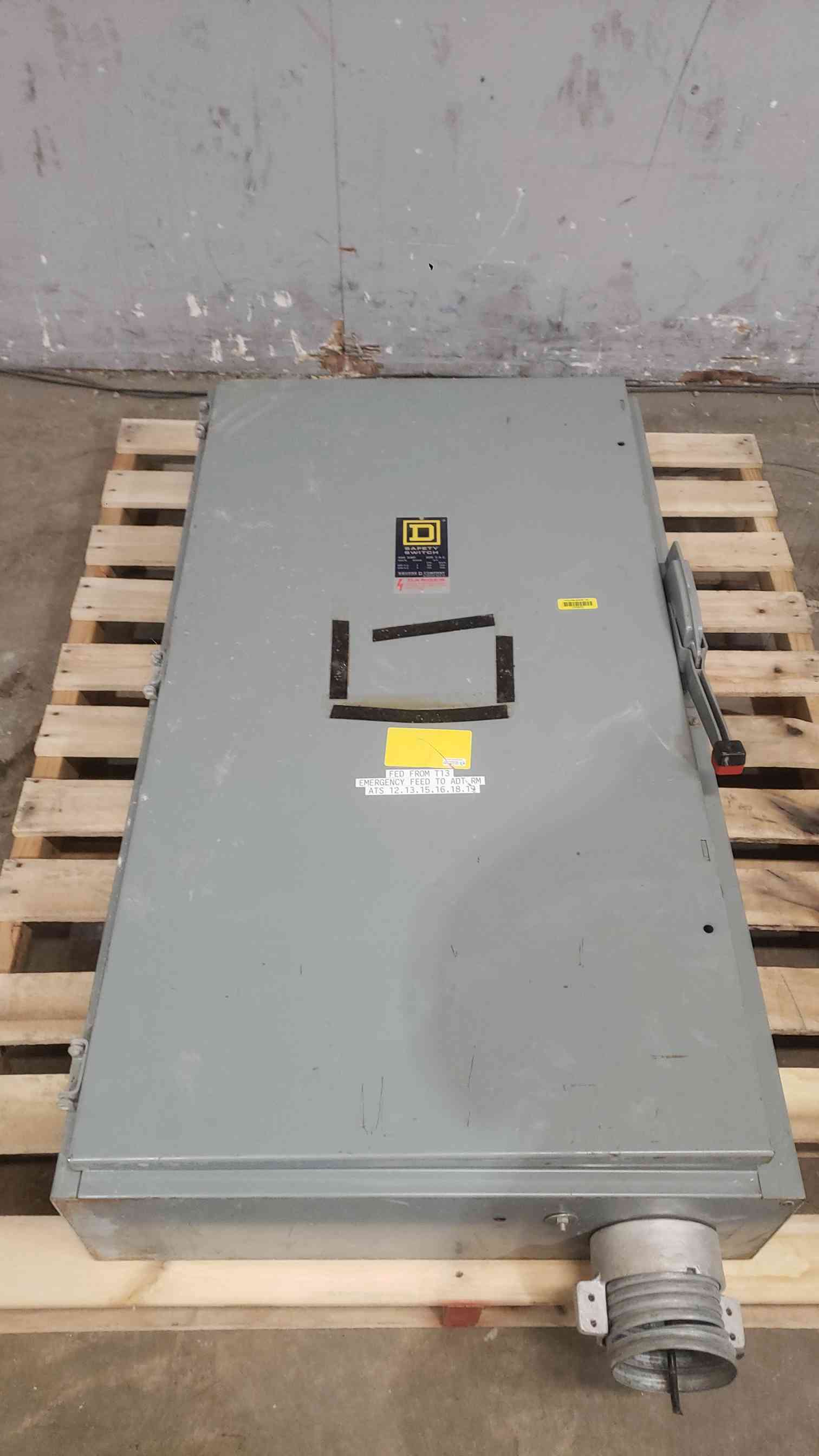 400 Amp. Square D #H365N, Safety Switch, 600 VAC, 3PH