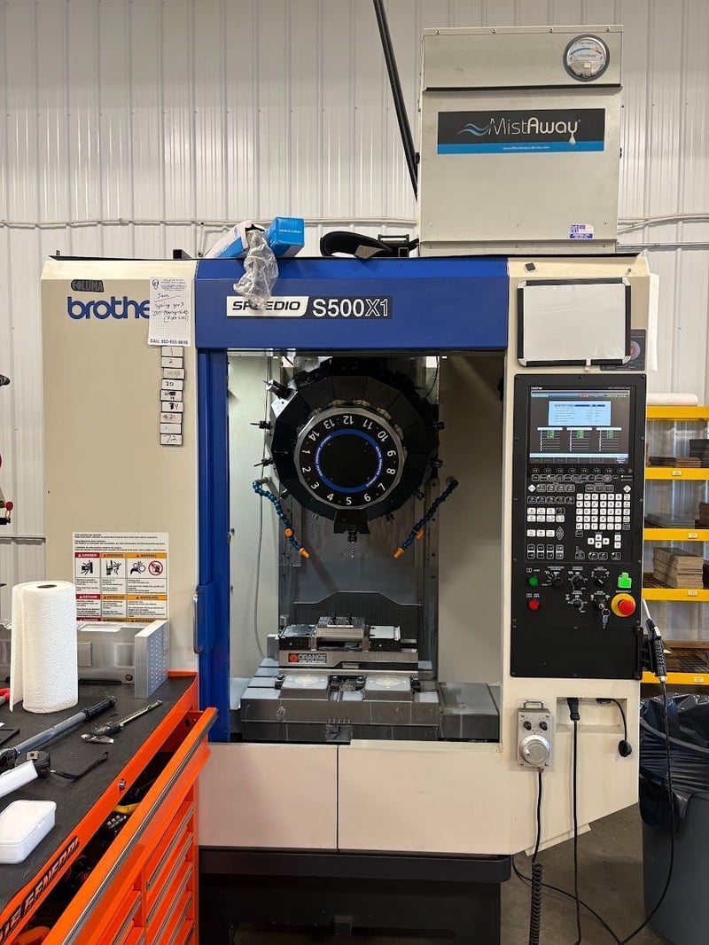 Brother #Speedio-S500X1, CNC drill & tap, 14 ATC, 19.7" X, 15.7" Y, 11.8" Z, 10k RPM, BT30, 13.5 HP, 15.7"
