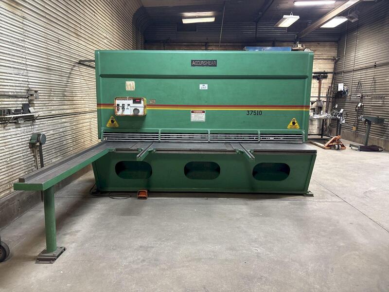 3/8" x 10' Accurshear #37510, Shear, 30 HP, 36" Back Gauge
