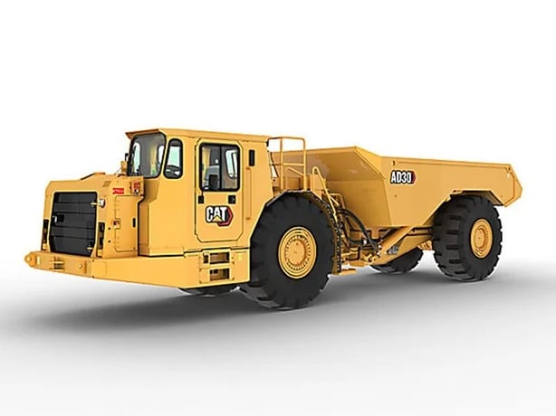 Caterpillar AD30, Underground Mining Truck, 401 HP Cat C15 diesel engine, 33-ton payload, 108-gallon fuel tank