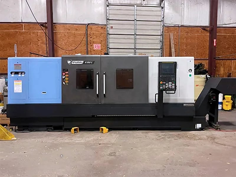 DN Solutions #Puma-4100LB, CNC lathe, 31.1" swing, 21" chuck, 5.5" hole, 21.7" dia., 84.4" centers, 12