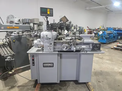 11" x 18" Hardinge #HLV-H, Wide Bed Tool Room Lathe, 125-3000 RPM, digital read out, 5.75" swing over cross
