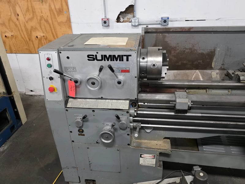 18"/26" x 80" Summit #18-3X80, Gap Bed Lathe, 9.5" swing over cross slide, 10 HP, 2000 RPM, 3" bore, C/R