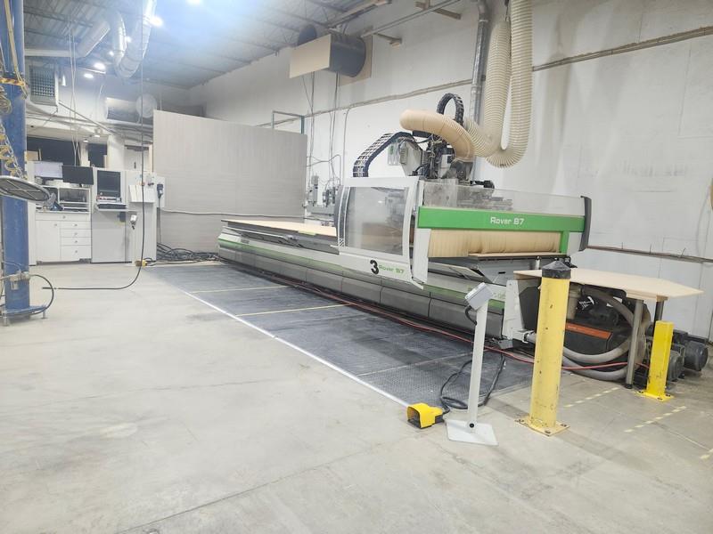 Biesse #Rover-B-7.65, flat table machine, 5' x20'tbl., 240" X, 61.4" Y, 7" Z, 24k RPM, 12 ATC, 2008
