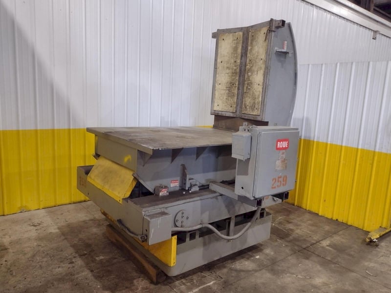 16000 lb. Rowe #UB-16, coil car / upender buggy, 48" capacity, power flip, power elevation & travel, pendant