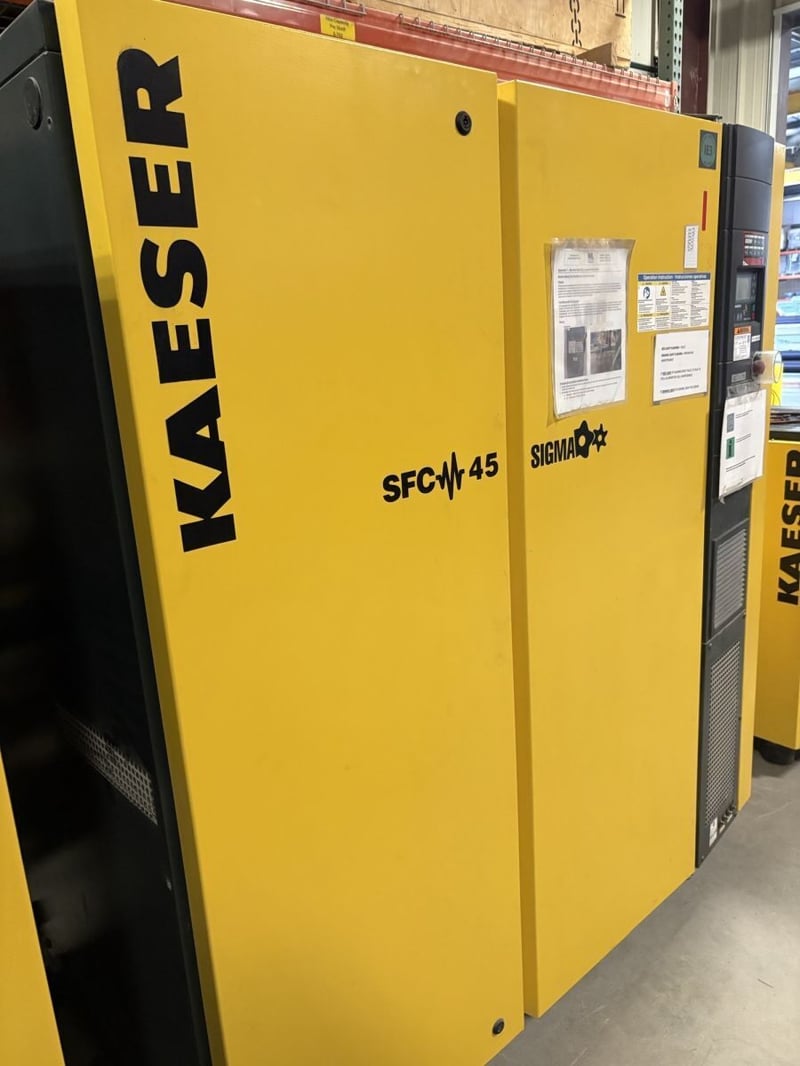 60 HP Kaeser #SFC-45, rotary screw air compressor, 293 cfm, 125 psi, Sigma Control, vari-speed drive, 2016