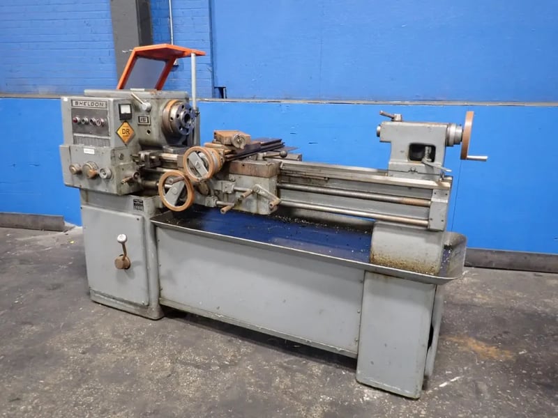 15" x 42" Sheldon #15, Lathe, w/Tailstock & Compound Rest, 2.5" Bore
