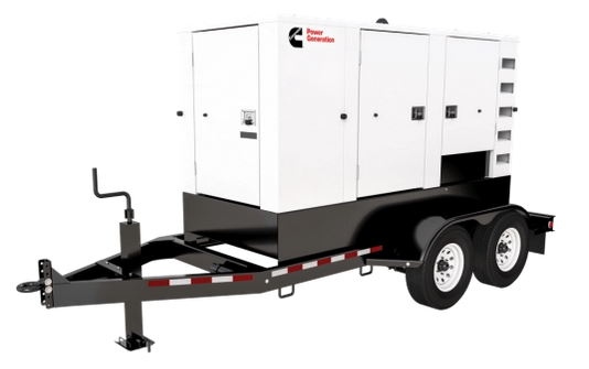70 KW Cummins #C70D2RE, Towable Diesel Generator, 131-gallon fuel tank, 2-position & 4-position voltage