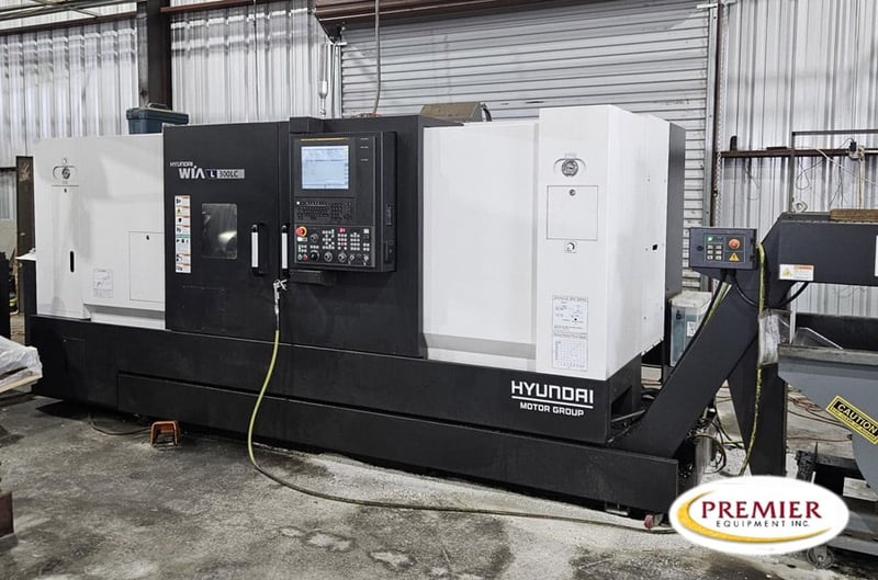Hyundai Wia #L300LC, CNC turning center, Fanuc I Series Smart Plus Control, 29.5" swing, 3.5" bar, 15" chuck