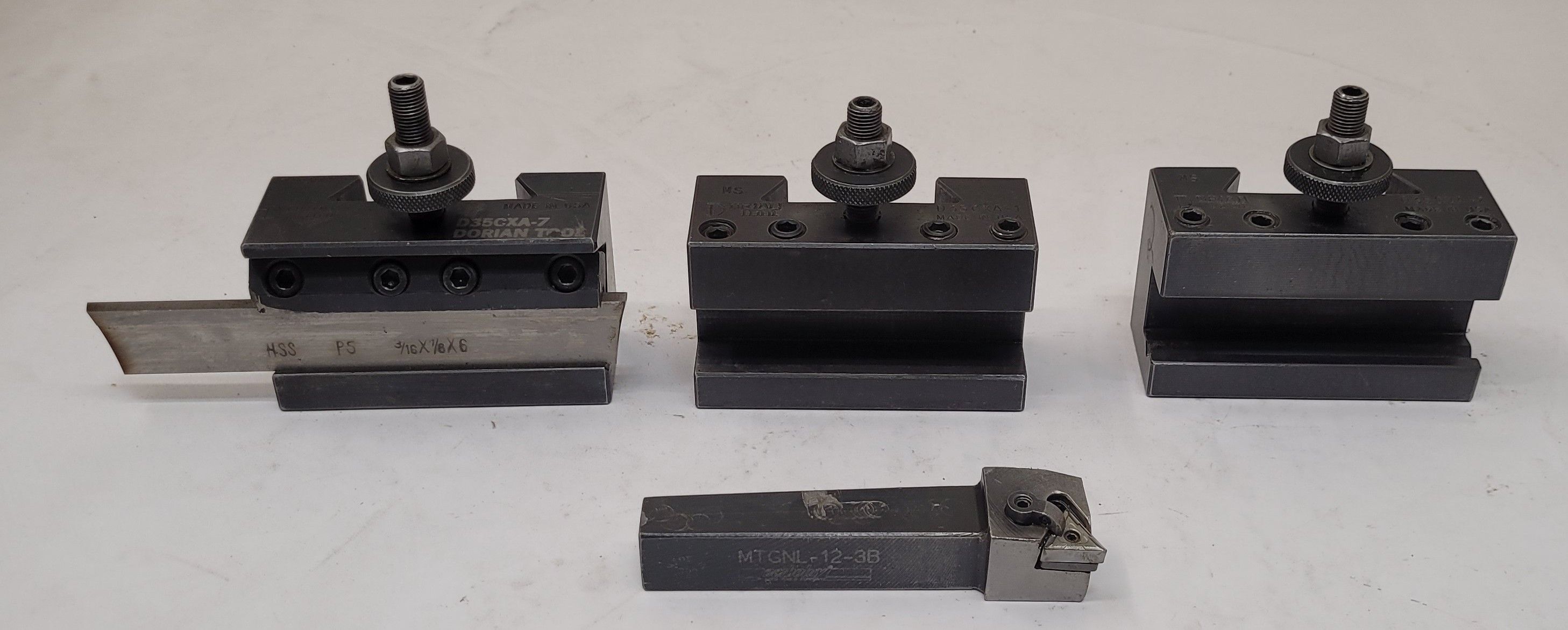 Dorian Tool - Set of 3 Tool Holders w/ Carboloy Tool