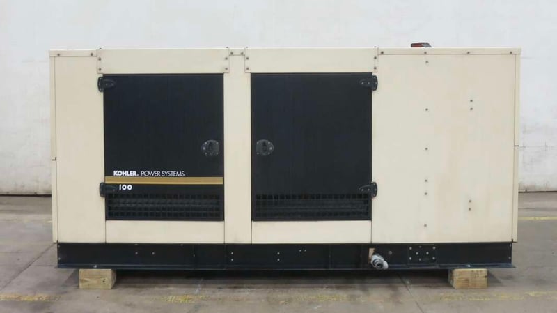 100 KW Kohler #100REZG, Natural gas / propane generator set, 120/208 Volts, 351 hours, 195 HP at 1800 RPM, GM