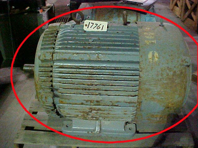 60 HP 1200 RPM Westinghouse, Frame 444US, TEFC, 220/440 Volts