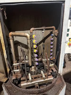 Better Eng. #F300P, Cabinet Washer, 30" turn table, 710 sq.in., Center Nozzle & Blow-Off, 2010