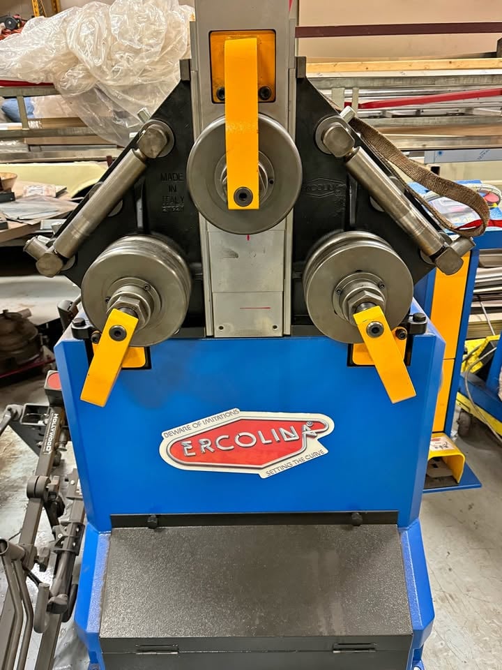 2-1/2" x 2-1/2" x 3/8" Ercolina #CE60H3, Angle Roll Bending Machine, pedestal NC Control