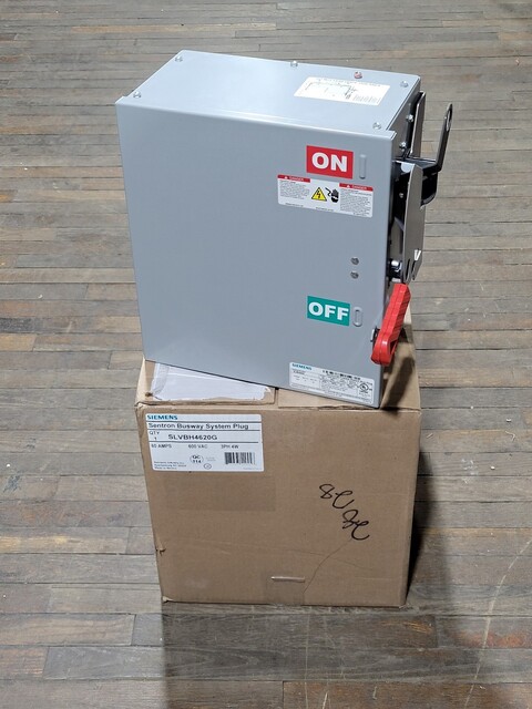 60 A, Siemens #SLVBH4620G, sentron busway s, 600 VAC, 3PH, 4W, Fusible