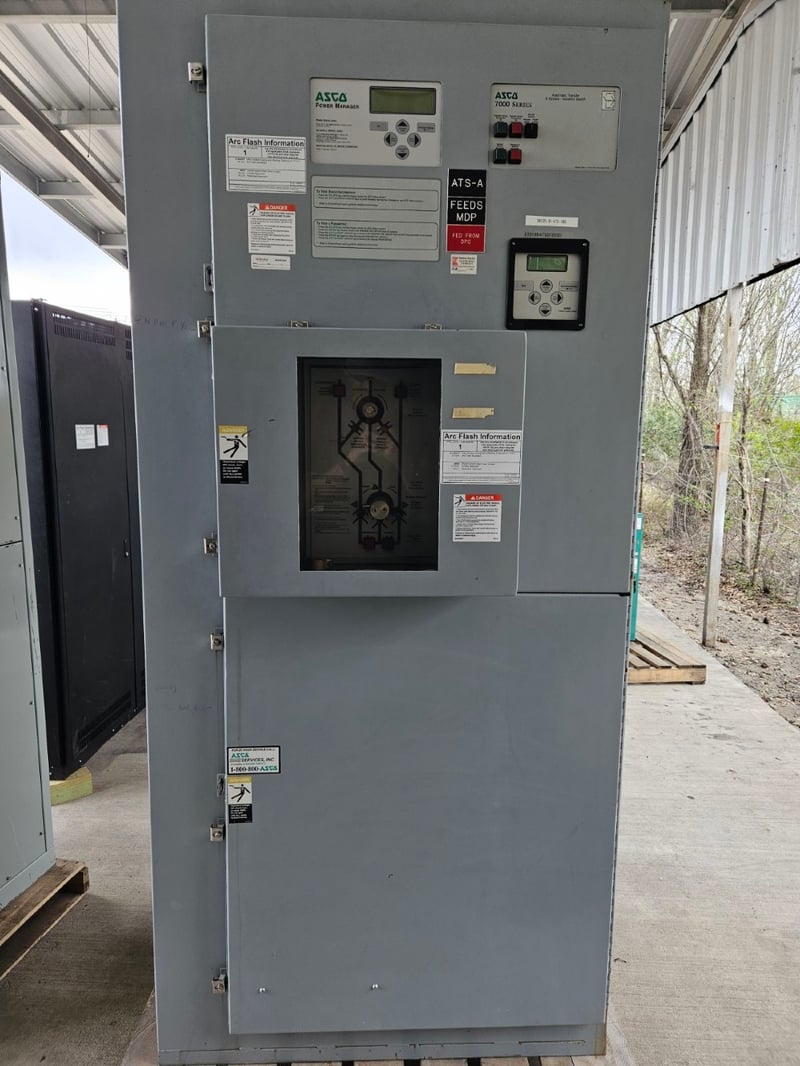 800 Amp. ASCO #7000-Series, Automatic Transfer & Bypass Isolation, 800A, 480V, 3 Phase With isolator